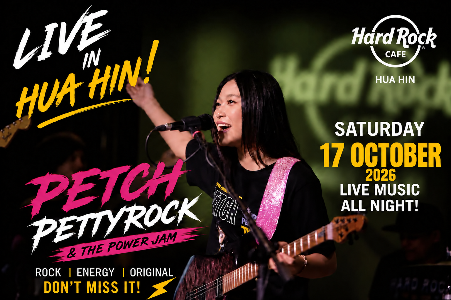 PETCH PettyRock at Hard Rock Cafe Hua Hin on 17 October 2026